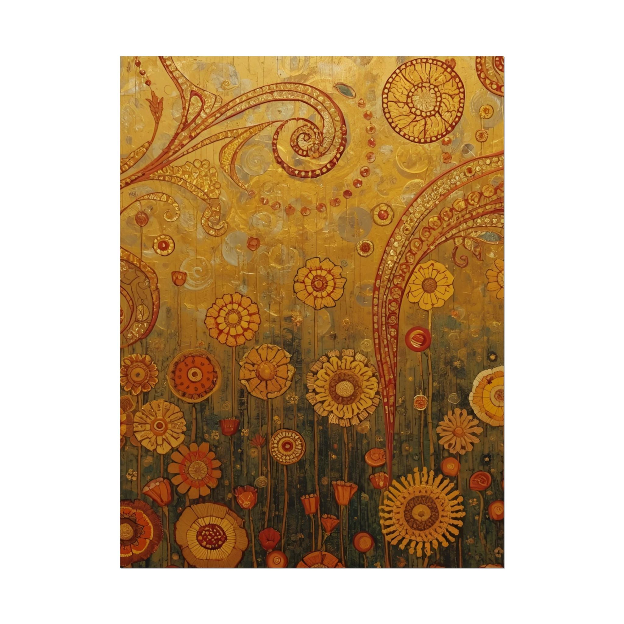 Bohemian Floral Wall Art Print Dorm Room Decor Vintage - Rosetta Creative Boutique